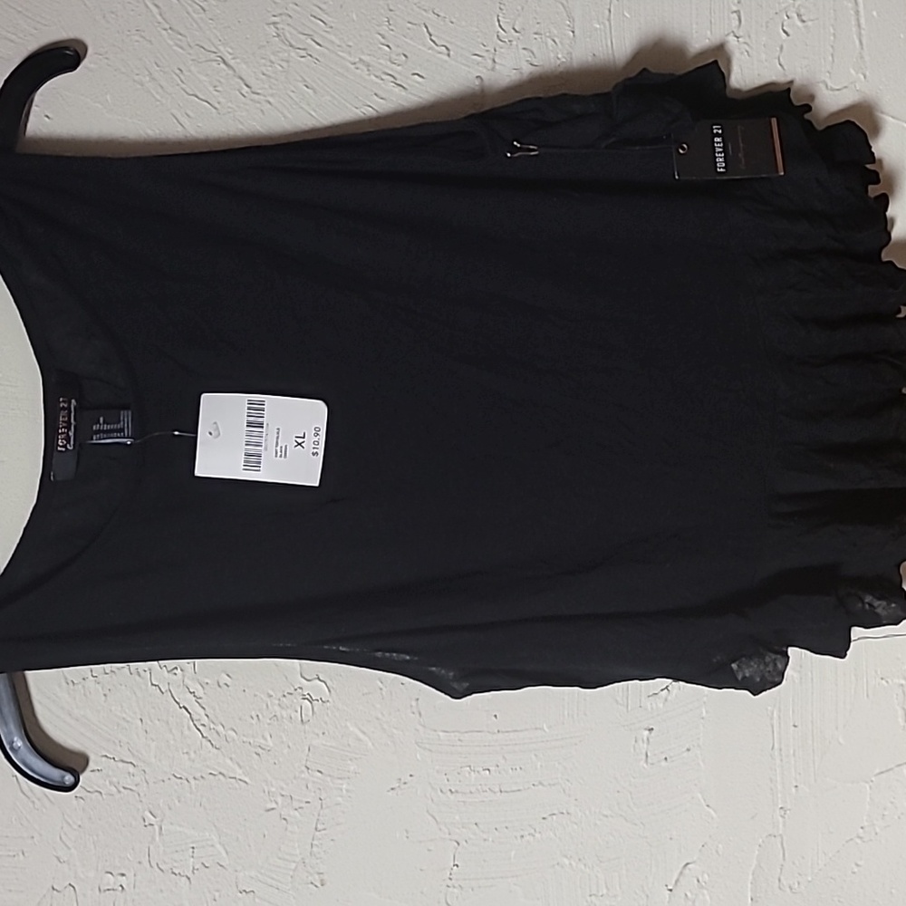 Forever 21 black sheer tank top
